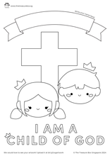 Load image into Gallery viewer, Child of God Colouring Sheet