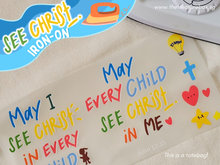 Load image into Gallery viewer, SEE CHRIST Iron-Ons