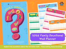 Load image into Gallery viewer, 2025 Family Devotional Wall Planner - I HAVE A QUESTION!
