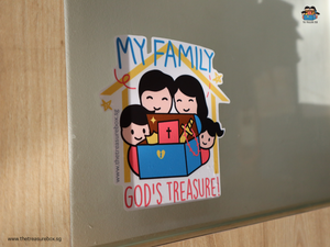 My Family, God's Treasure PVC Decal Sticker