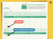 Load image into Gallery viewer, 2023 Family Devotional Wall Planner: Attributes of God