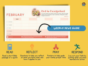 2023 Family Devotional Wall Planner: Attributes of God