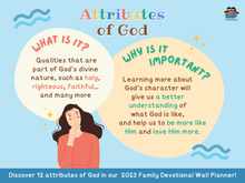 Load image into Gallery viewer, 2023 Family Devotional Wall Planner: Attributes of God