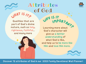2023 Family Devotional Wall Planner: Attributes of God
