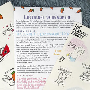 Serious Rabbit Encouragement Stickers