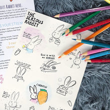 Load image into Gallery viewer, SET OF 2 Serious Rabbit Encouragement Stickers