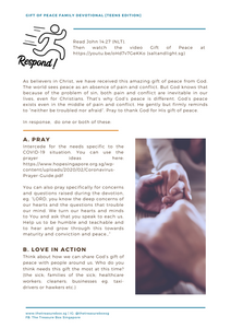 Gift Of Peace Family Devotional - Teens (Free Download)