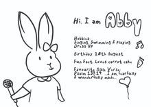 Load image into Gallery viewer, Abby Rabbit Colouring Sheet