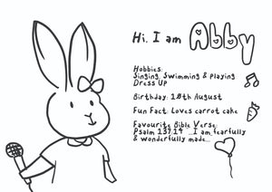 Abby Rabbit Colouring Sheet