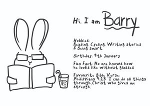 Barry Rabbit Colouring Sheet