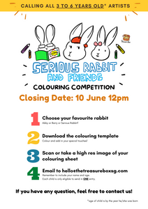 Barry Rabbit Colouring Sheet