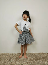 Load image into Gallery viewer, Black Checkered Skirt-Pants Set