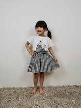 Load image into Gallery viewer, Black Checkered Skirt-Pants Set