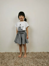 Load image into Gallery viewer, Black Checkered Skirt-Pants Set