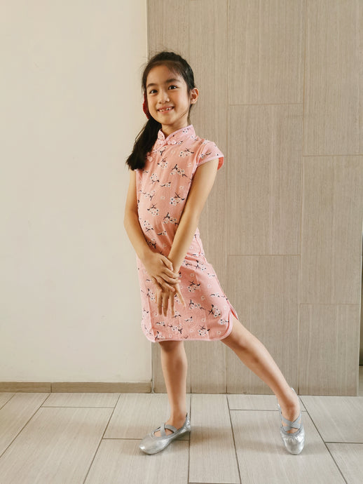 Grandma Jenny Pink Floral CNY Dress