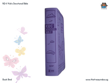 Load image into Gallery viewer, NIrV Kids&#39; Devotional Bible Leathersoft (Lavender)