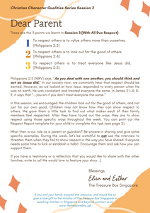 Parent's Guide: With All Due Respect (+ Respect Report Template)