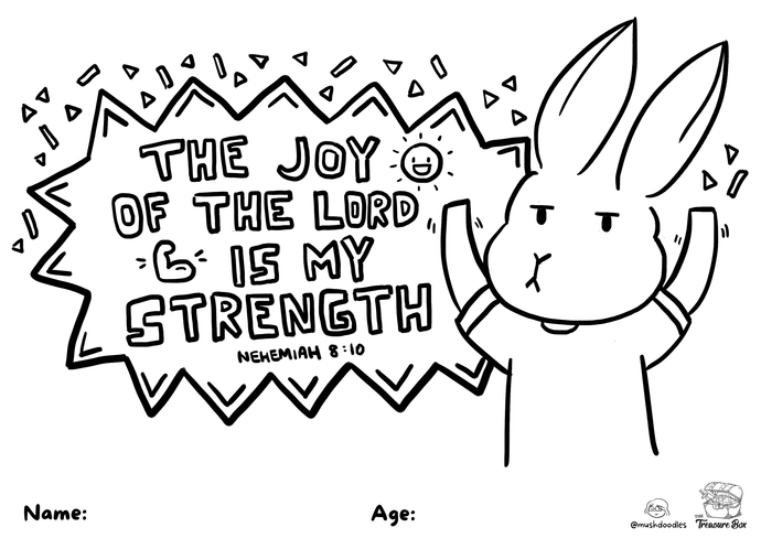 Serious Rabbit Colouring Sheet
