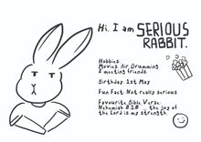 Load image into Gallery viewer, Serious Rabbit Colouring Sheet